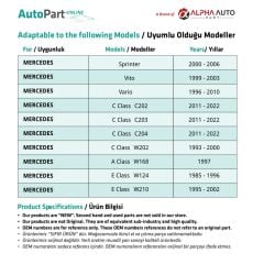 Mercedes E Class W124,W210 için için Konnektör 10'lu