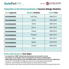 Skoda, Audi, Volkswagen için Döşeme Klipsi- 100 Adet