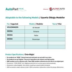 Volkswagen, Skoda için Kapı Döşeme Klipsi- 100 Adet