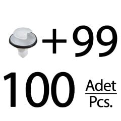 Citroen, Fiat, Ford, Peugeot, Renault için Döşeme Klipsi-100'lü