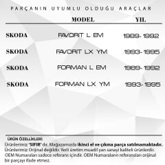 Skoda Favorit Forman için Stop Lamba Camı- Sol
