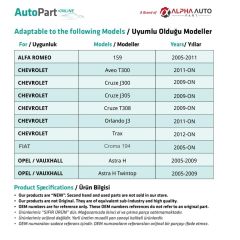 Opel Astra H(Twintop,Sporthatc,MK5) için Termostat Su Hortumu Boru Konnektörü 5'Lİ