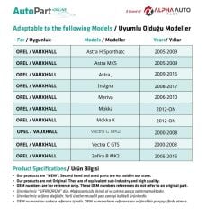 Opel Astra H(Twintop,Sporthatc,MK5) için Termostat Su Hortumu Boru Konnektörü 5'Lİ