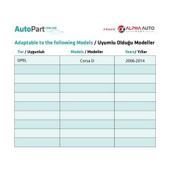 Opel Corsa D için Ön Cam Kriko Makarası- Set- Sağ- Sol