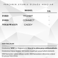 Volkswagen VW Caddy için Orta Kapı Kilit Dişli Takımı