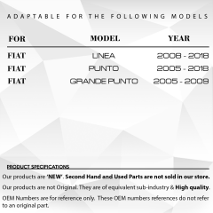Fiat Linea, Punto, Grande Punto için İç Açma Kolu - SAĞ-SOL SET