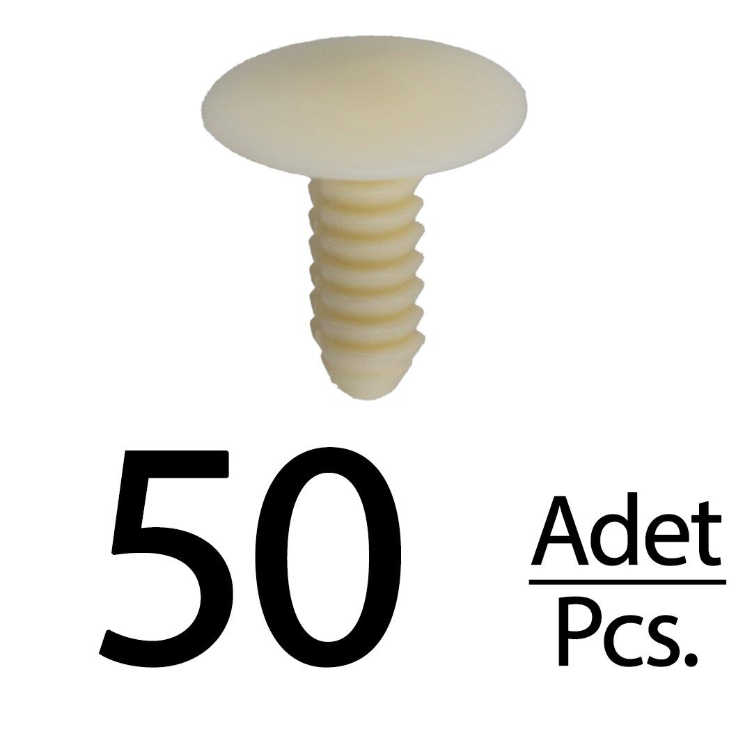 Fiat Ducato için Döşeme Klipsi-Krem - 50 Adet