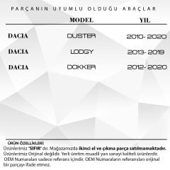 Dacia Duster, Lodgy, Dokker için Radyatör Pimi