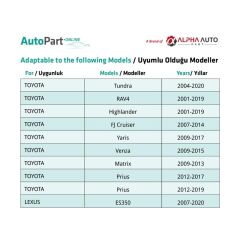 Toyota ve Lexus için Kapı Döşeme Klipsi -50 Adet