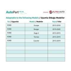 Ford için Çıta Klipsi- 10 Adet