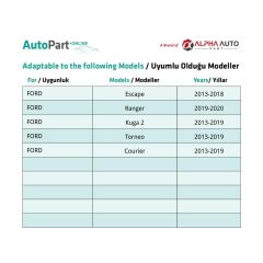 Ford için Çıta Klipsi- 100 Adet