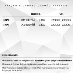 BMW X5 Serisi E53 / X3 Serisi E83 Full Sunroof Tavan Tamir Seti 20 parça
