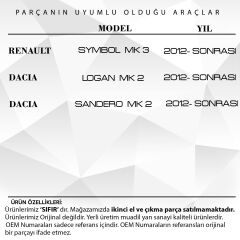 Clio, Symbol, Dacia Sandero, Logan için Ayna Sinyali Beyaz Sağ-Sol Set
