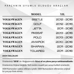 Volkswagen Beetle, Passat, Golf, Sharan için Terminal Soket