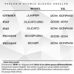 Ducato, Boxer, Jumper için Ayna Sinyali Beyaz- Sağ