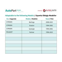 Citroen, Peugeot için Cam Mandal Klipsi