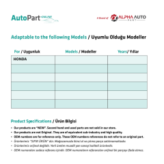 Sunroof Engine Gear for Honda