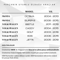 VW Golf, Audi A3, Seat Leon, Skoda için Su Borusu T Dağıtıcı