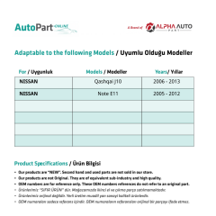 Nissan Qashqai- Note için Bagaj Açma Düğmesi