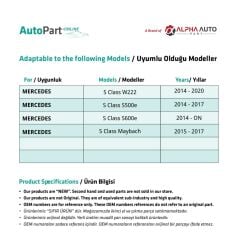 Sunroof Repair Kit for Mercedes S Class W222, S500e, S600e, Maybach
