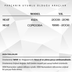Seat Ibiza, Cordoba, Leon için İç Açma Kolu - Sağ