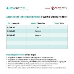 Hood Wire Clip for Renault Clio, Kangoo, Megane- Small