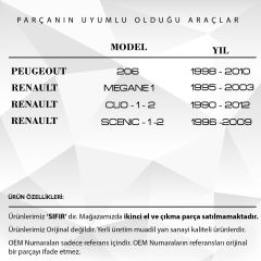 Peugeot 206 1998–2010 için Sunroof Motor Tamir Dişli Demir Milli