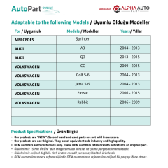 Volkswagen ve Audi için Klima Motor Tamir Dişlisi