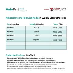 Renault Clio 2,Scenic,Kangoo,Megane için Cam Açma Düğmesi