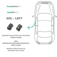 Hyundai Tucson 1,Getz için Cam Açma Düğme Kapağı