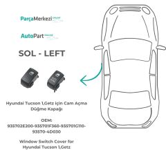 Kia Sorento, Carens Cam Açma Düğme Kapağı