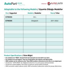 Citroen Berlingo B9,C4L,Dispatch için Vites Topuzu