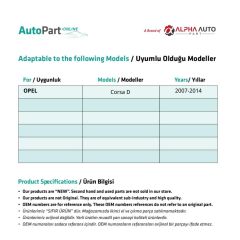 Opel Corsa D için Vites Körüğü ve Vites Topuzu- 6 Vites- Kırmızı