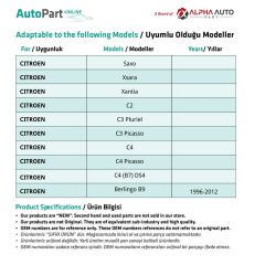 Citroen Saxo,Xsara,Xantia,C2,C3 Pluriel için Vites Topuzu