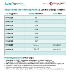 Peugeot 301,308,2008,3008,5008,605 için Vites Topuzu