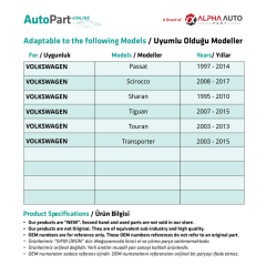 Volkswagen, Skoda, Audi, Seat için Arka Su Fıskiye Memesi