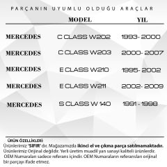 Sunroof Curtain Grille for Mercedes C-Class (W202-W203)- BEIGE