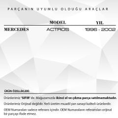 Mercedes Actros için Kabin Açma Teli