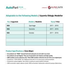 Kia Sportage, Sorento, Sonata için Ayna Plastik Dişli Seti