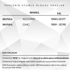 Honda Accord, Civic için Debriyaj ve Fren Pedal Lastiği