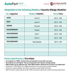 Sunroof Repair Kit for Audi A3,Seat Leon 3,Skoda Octavia-6 Pieces