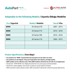 BMW 5 Serisi E60 E61,X5 E70 F15 F85 için Arka Perde Tamir Plastik Parça Klips