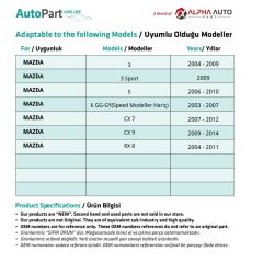 glass Engine Internal Gear for Mazda 3,3 Sport,5,6,CX-7,CX-9,RX-8 - Small