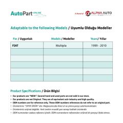 Seat Motor Gear for Fiat Multipla Model