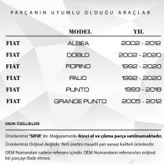 Fiat Doblo, Albea, Fiorino, Palio, Punto için Güneşlik Ayağı