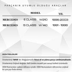 Mercedes S Class W140 için Klima Havalandırma Panel Düğmesi