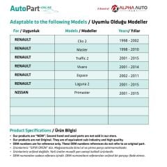 Renault Clio 2,Master,Traffic için Dörtlü/Flaşör Düğmesi