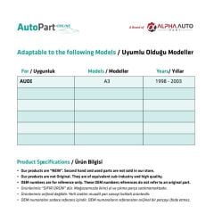 Left Window Jack Engine Cover for Audi A3