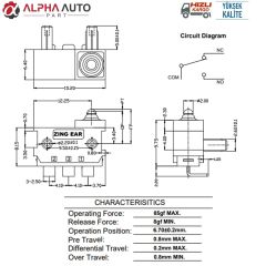 Su Geçirmez Micro Switch