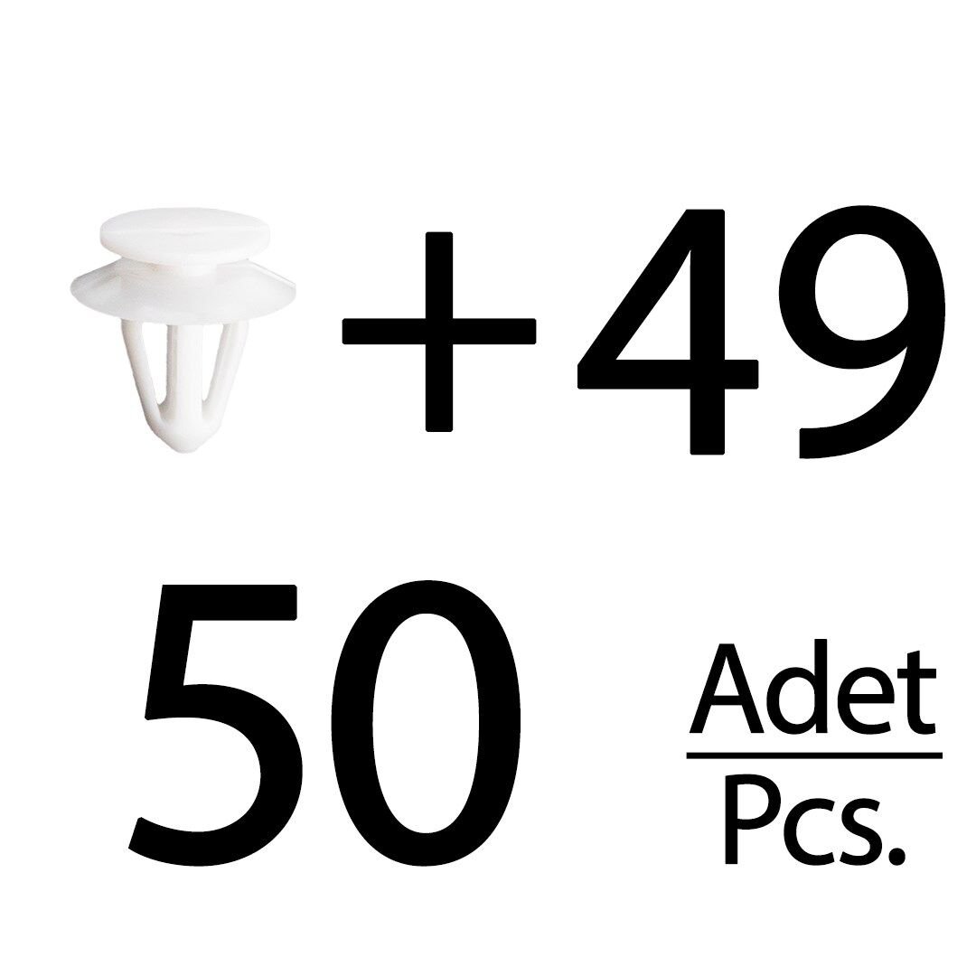 Opel için Döşeme Klipsi- 50 Adet